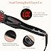 SwanMyst Curling Iron Brush 1.25 Inch with Anti-scald Bristles, 3 in 1 Ceramic Ionic Hot Hair Curling Styling Brush, Dual Voltage