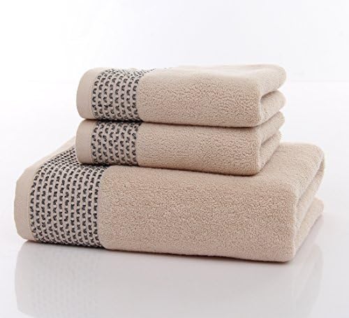 BUTONG 3-Piece Bath Towels Set - 1 Bath Towel, 2 Hand Towels - Luxury, Hotel Quality - Soft, Absorbent &amp; Heavyweight - Camel