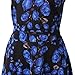 Costyleen Women's 1950s Vintage Floral Boat Neck Sleeveless Party Cocktail Casual Swing Dress with Belt