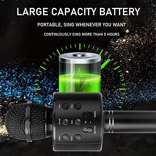 Portable Bluetooth karaoke microphone in blue color, priced at $14.99.