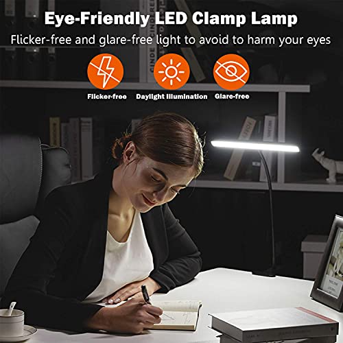 LED Desk Lamp with Clamp, CELYST Music Stand Light with Flexible