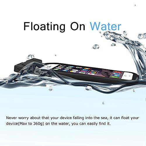 Universal Waterproof Case, IFCASE IP68 Floating TPU Phone Dry Bag Pouch for iPhone Xs Max/XR/XS/X, iPhone 7/8 Plus, Samsung Galaxy S8+/S9+, Note 9/8, Pixel 3/2 XL (Black) - Thumbnail 4