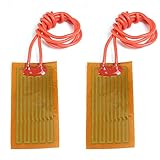 Icstation 12V 7W Flexible Polyimide Heater Plate Adhesive PI Heating Film 25mmx50mm (Pack of 2)