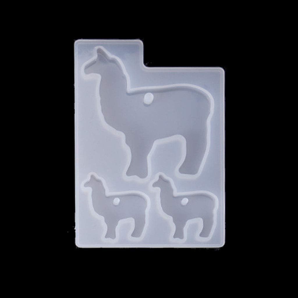 zhiwenCZW DIY Cute Animals Pendant Mold Dinosaur Alpaca Elephant Chicken Grape Leaves Resin Mould Epoxy Resin Jewerly Making Tools
