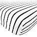 Premium Fitted Cotton Crib Sheet/Toddler Sheet City Black and White Stripes by Copper Pearl
