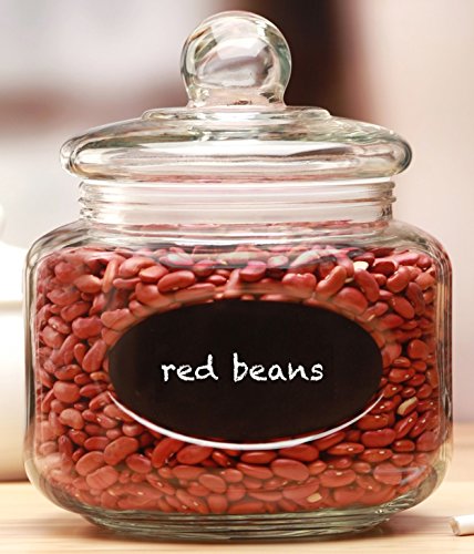 image for Circleware Wellington Chalkboard Preserving Glass Canister Jar with Gl