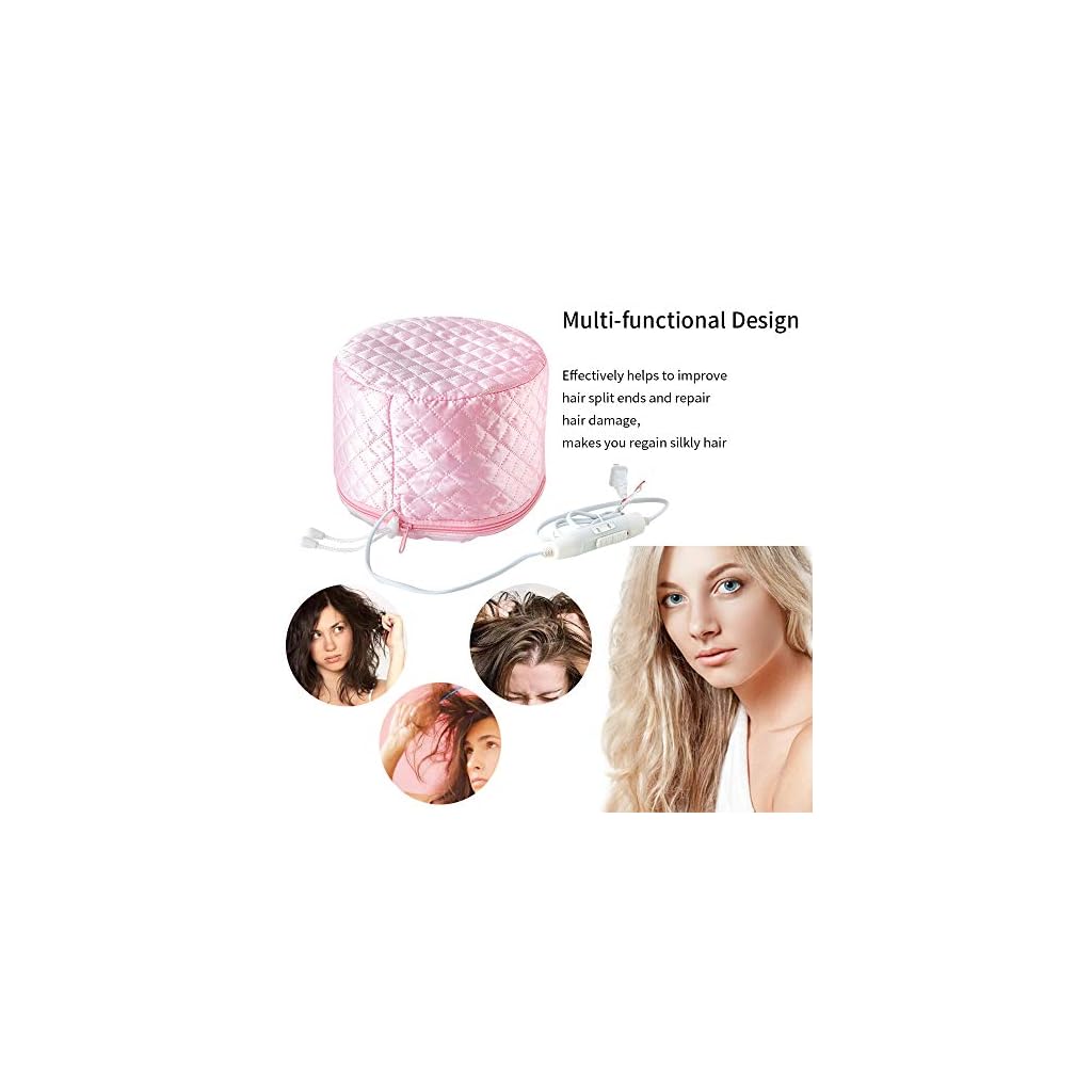 Hair Care Cap, 110V Yomagine Pink Hair Heat Treatment Cap, Deep