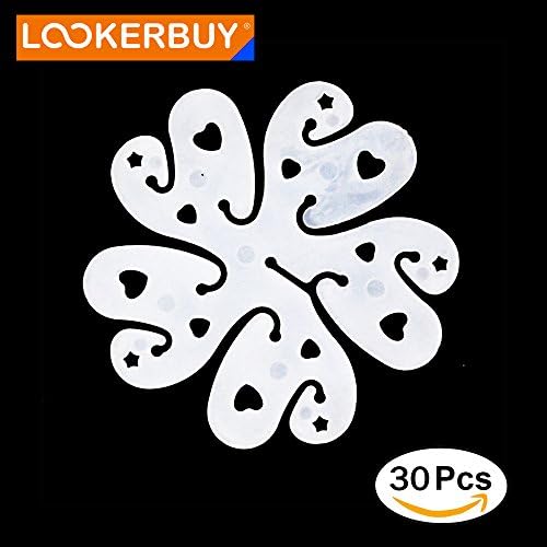 White Plastic Decorative Balloon Arch Folder Clips Party Hanging Ornaments Accessory (Flower Shape)