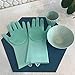 LIVINGENIE 13 Magic SakSak Silicone Brush Scrubber Gloves Heat Resistant, for Dish wash, Cleaning, Pet Hair Care (Mint)