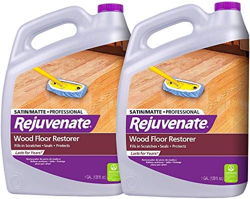Rejuvenate Professional Wood Floor Restorer With Durable Satin Finish Non Toxic Easy Mop On Application 1 Gallon 2 Pack