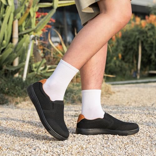 konhill Men Casual Breathable Comfortable Mesh Walking Shoes Dress Sneaker Loafers Slip On Shoes Trainers