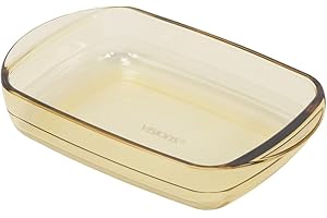 VISIONS CP-8834 Vision Dish Plate Baking Dish 1.6L Rectangular Heat Resistant Glass Microwave Oven Safe Dishwasher Safe