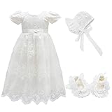 Glamulice White Baby Girls Flower Christening