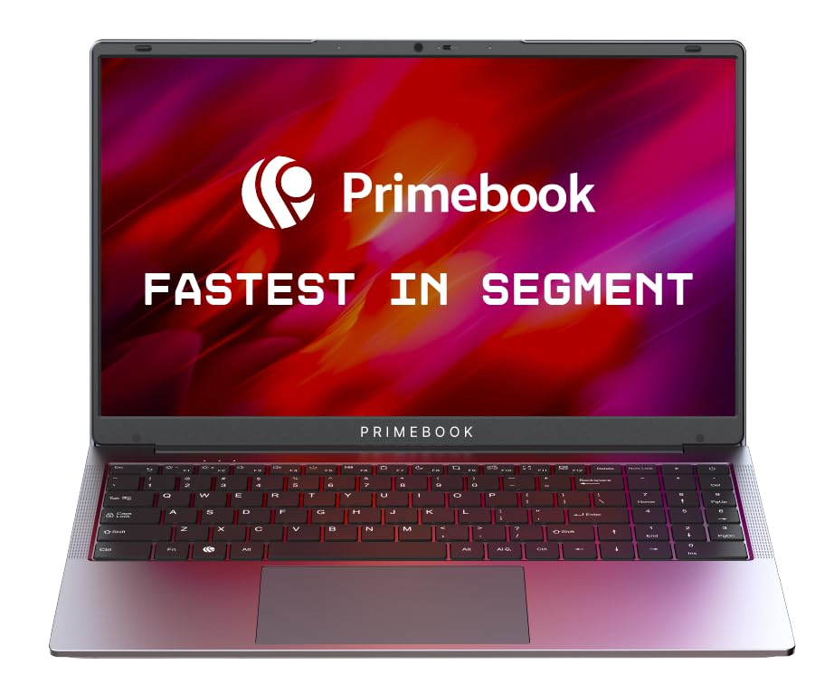 Primebook 2 Max 2026 (New Launch) | 8GB RAM, 256GB UFS Storage | 15.6-Inch Full HD IPS Display | 12hrs Battery | MediaTek Helio G99 | Android 15 (PrimeOS 3.0) | Backlit Keyboard | in-Built AI (Gray)