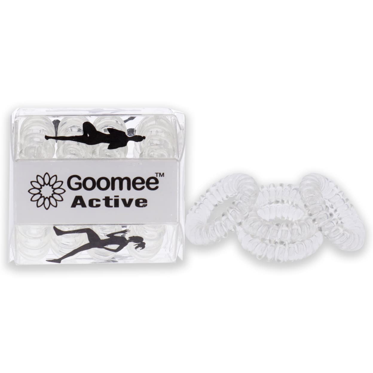 Goomee Active The Markless Hair Loop Set - Clear In The Clear For Women 4 Pc Hair Tie