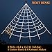 Pawliss Halloween Decorations Outdoor, Giant Dense Spider Web with Super Stretch Cobweb Set Yard Decor, White, 16 feet