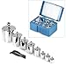 Neewer 8 Pieces 1000 Gram Stainless Steel Calibration Weight Set (500g 200g 2x100g 50g 20g 20g 10g) with Case and Tweezers for Digital Jewellery Scale Science Lab Weights Educational & Hobby Weighing Scales Mini Pocket Balance Scale