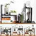 Desktop Storage Rack, DIY Particle Board Table Desktop Storage Rack Display Shelf Organizer Counter Top Bookcase Office Supply Holder,Grey White
