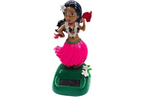 Katutude Solar Dancing Toys Solar Powered Hula Girl Dancer Figures Car Dashboard Ornament Home Office Window Table Decoration - No Batteries Required