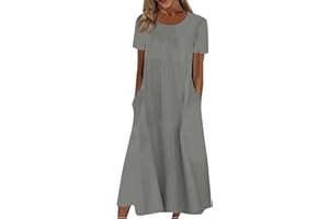 OIOLOYJM Bohemian Dress for Women Plus Size Boho Mid Length Maxi Emily Charm Peasant Spring Summer Dresses for Women 2024