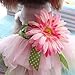 Sanwood Daisy Flower Gauze Tutu Dress Pet Dog Bowknot Princess Clothes Pet Only for Small Dog
