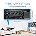 VicTsing Ultra-Slim Mini Wireless Touchpad Keyboard, All-in-One Wireless Keyboard with Built-in Multi-Touch Trackpad for Smart TV HTPC PC Tablet Google Laptop Windows Android - Black
