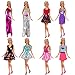 BARWA Doll Clothes and Accessories for American 18 inch Girl Dolls Mermaid Casual Tutu Dress, Outfits, Swimsuit, Underwear (A: 12 pcs Dresses)