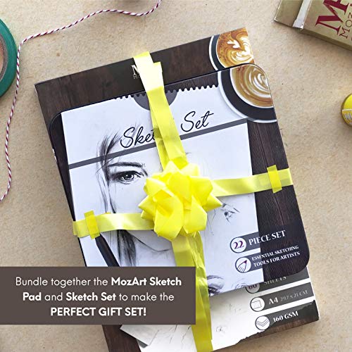 Sketch Pad – 60 Sheets, 8.5 x 11 Inches, 160gsm - Premium Quality, Smooth, Thick Drawing Paper for Your Art Supplies - Perfect for Sketching, Stenciling, Art Journal and More – Mozart Supplies