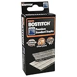 Stanley Bostitch Premium Standard Staples, 1/4" (6mm), High Carbon Steel, Chisel Point, 5,000 Per Box (SBS191/4CPR)