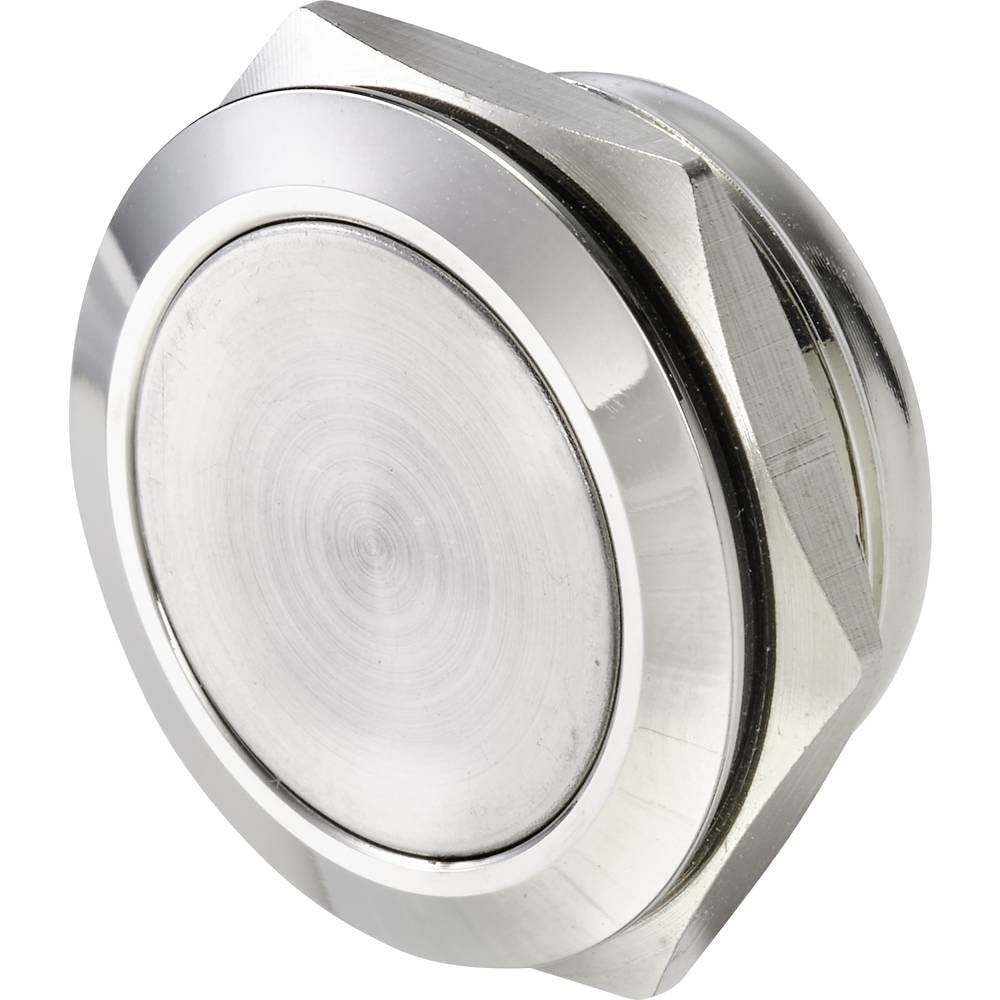 TRU COMPONENTS TC-9563704 Push Button 12 V 0.005 A 1 x Off/(On) Contact Element (Diameter x H) 24.7 mm x 14.5