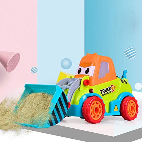 SODIAL Children DIY Screw Disassembly Assembly Electric Bulldozer Toys Engineering Vehicle Cartoon Excavator Kits Puzzle Engineering Vehicle Toy
