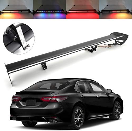 Bruce Shark 最新デザイン Led付き ハッチバック車汎用 毎日激安特売で 営業中です 42 9インチ Gtウイング アルミ製 調整可能 リアトランクレーシング ブラック リアスポイラー スポイラーウイング