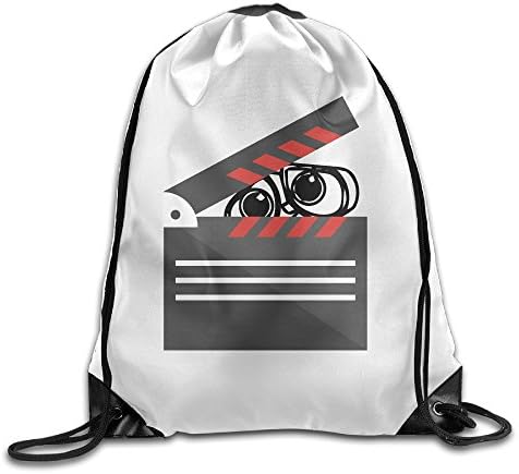 WALL-E Clapperboards GXGML Print Rucksack Bags Unisex Fashion Drawstring Shoulder Backpacks Canvas Bag Casual Travel Bags Shoulder Pouch Beam Port Backpack Tote Canvas Bag Storage Bag One Sized White