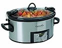 Crock-Pot 6-Quart Programmable Cook & Carry Slow Cooker with Digital Timer, Stainless Steel , SCCPVL610-S