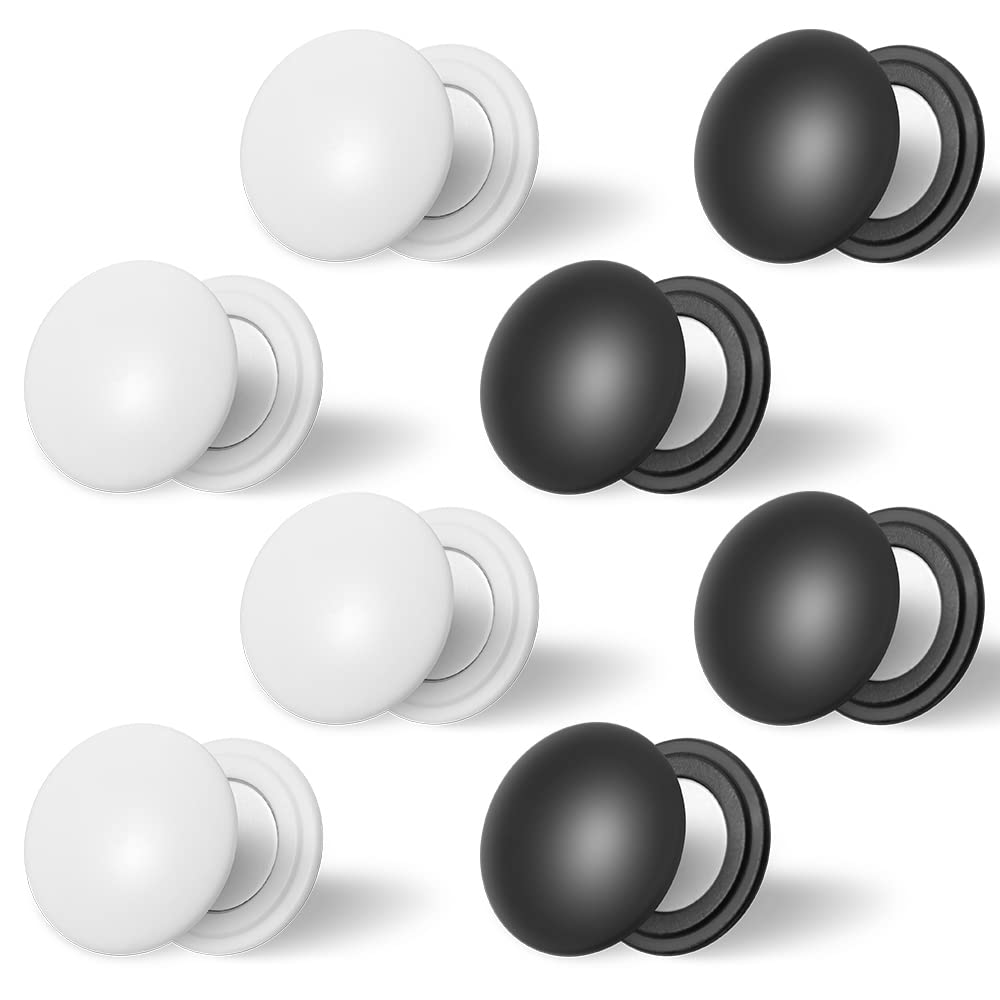 Black Volcanic - Running dorsal magnets - Running back brace - Magnetic fixing dorsals, 16 magnets for bibs, (4 pairs white + 4 pairs black)