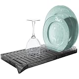 IDesign Barre De Cuisine Austin Noire Mat – Porte-Ustensiles, Crochets, Support Plantes & Étagère Épices – Rangement Mural 63,8 Cm