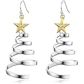 Christmas Earrings for Women Christmas Tree Earrings Colorful Rhinestone Christmas Tree Dangle Earrings Winter Earrings Xmas Earrings Holiday Party Earrings Trendy Christmas Jewelry for Women