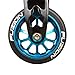 Fuzion 10 Spoke Metal Core 100mm Pro Scooter Wheel with Abec 9 Bearings … (BLUE+BLACK)