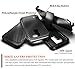 LG K7 Case, LG Tribute 5 Case, LG Treasure Case, Nznd [Shield Carbon Fiber] Hybrid Armor with Holster Locking Belt Clip Combo Case - Black
