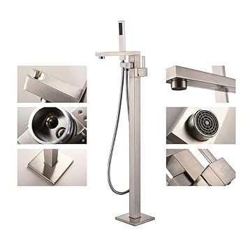 Amazon Com Aon Jy Freestanding Tub Filler Mixer Tap Floor