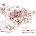 Tifeson Valentine's Day Decorations Novelty Toilet Paper - 2 Pcs Hilarious Poop Toilet Paper Roll - Gag Valentines Gift for Him or Her, Anniversary Present, Hilarious Birthday Gift, Bathroom Decor
