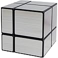 Mirror Cube 2x2x2 Speed Cube 2x2 Magic Cube Puzzle for Kids & Adults (2 Level Silver)