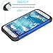 Tekcoo for Galaxy S4 Case, [Tmajor Series] [Blue/Black] Shock Absorbing Hybrid Rubber Plastic Impact Defender Rugged Slim Hard Case Cover Shell for Samsung Galaxy S4 S IV I9500 GS4 All Carriers