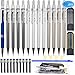 EAONE Mechanical Pencil Set 30 Pieces, 13pcs Mechanical Pencils Assorted Sizes (0.5 mm, 0.7 mm, 2.0 mm) and 12 Tubes Lead Refills for Drafting Drawing Writing with 4 Erasers, 1 Plastic Zipper Bag