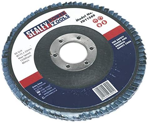 Sealey FD11560 Flap Disc Zirconium diameter 115mm 22mm Bore 60Grit, Blue - Image 3