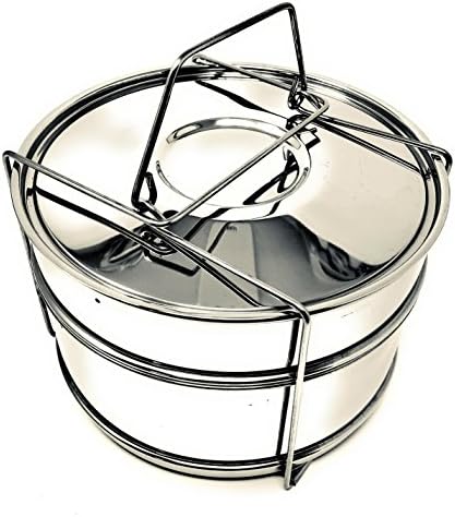 Steamer Insert for 8 Quart Instant Pot with two insert pans, lid and a gripper