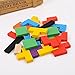 Zoostliss Early Education Colorful Wooden Tangram Brain Tetris Block Intelligence Puzzle for Preschool Children Playing