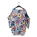 Sunward Flower Chiffon Shawl Kimono Cardigan Coats Jackets Cover up Blouse Tops (XL, Multi-color)