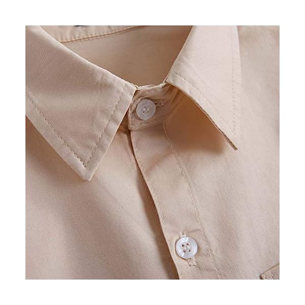 Spring&Gege Boys' Short Sleeve Dress Shirts Formal Uniform Woven Solid - Image 5