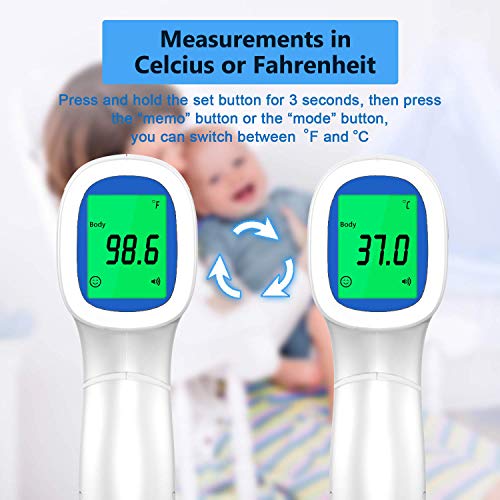 XINYA BAO Forehead Thermometer,Digital Body and Surface Thermometer 2 in 1 Dual Mode Thermometer
